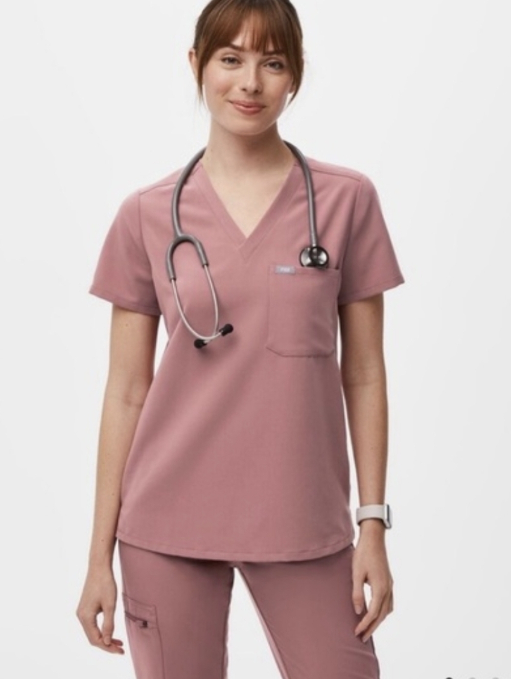 FIGS Women’s Scrub Set Mauve Catarina Top Zamora Joggers Limited Edition Size S - Picture 3 of 16